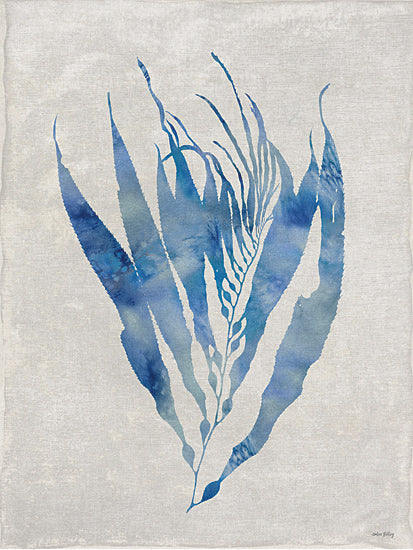 Amber Sterling AS435 - AS435 - Seaweed II - 12x16 Blue kelp seaweed, ocean plant, watercolor botanical, marine plant illustration, underwater art, marine algae, light canvas background from Penny Lane
