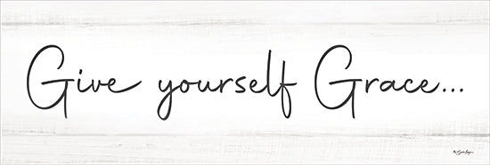 Susie Boyer BOY807 - BOY807 - Give Yourself Grace - 18x6 Encouraging quote, give grace, positive affirmation, handwritten style, elegant script, white background, self-compassion from Penny Lane