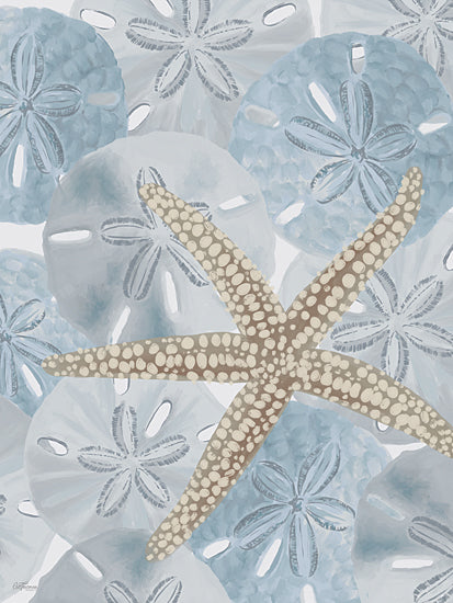 Cat Thurman Designs CTD407 - CTD407 - Ocean Floor Duo - 12x16 starfish, sand dollars, ocean, underwater, coastal elements, marine life, sea treasures, beach theme, pastel colors, patterned from Penny Lane