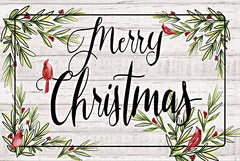 DOG246 - Merry Christmas Cardinals    - 18x12