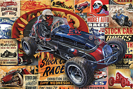 Ed Wargo ED503 - ED503 - Vintage Stock Car Racing I - 18x12 Vintage racing, stock car, retro auto racing, classic cars, old racing posters, speedway, motorsport history, nostalgia from Penny Lane