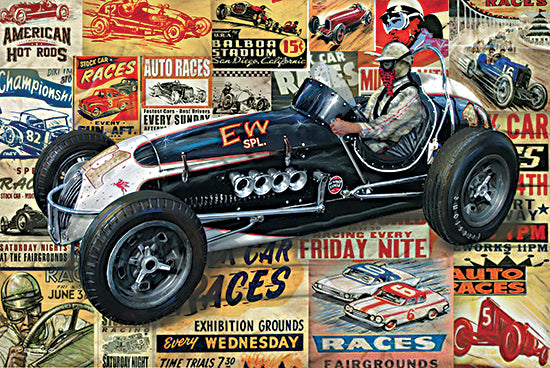 Ed Wargo ED504 - ED504 - Vintage Stock Car Racing II - 18x12 Classic racing, nostalgic motorsports, vintage car race, speedway, hot rods, retro auto posters, racing exhibition from Penny Lane