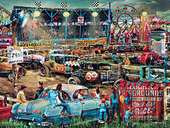 ED505 - Fairground Stock Car Races - 16x12