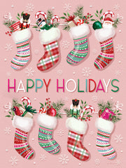 ET529 - Happy Holidays Stockings I - 12x16