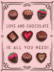 ET557 - Love and Chocolate is All You Need - 12x16