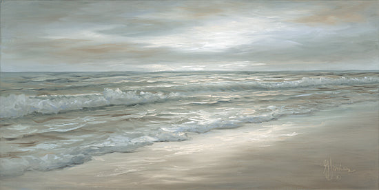 Georgia Janisse JAN356 - JAN356 - Moody Morning   - 18x9 ocean, waves, beach, calming, coastal, nature, seascape, neutral tones, painterly from Penny Lane