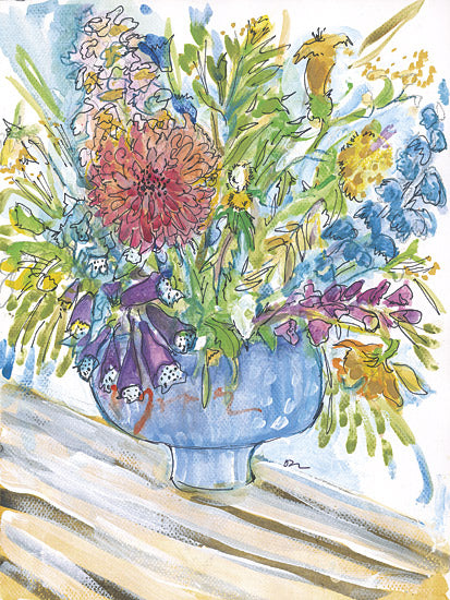 Jessica Mingo JM661 - JM661 - Unplanned Elegance - 12x16 wildflowers, bouquet, vase, floral, colorful, watercolor, sketchy from Penny Lane
