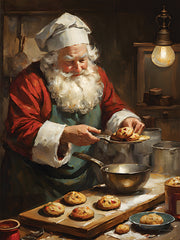 JO191 - Santa Baking       - 12x16