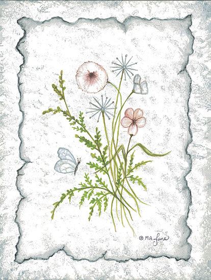 Mary Ann June MARY642 - MARY642 - Soft and Pretty Flowers - 12x16 botanical, flowers, floral, nature, vintage, decorative, greenery, watercolor from Penny Lane