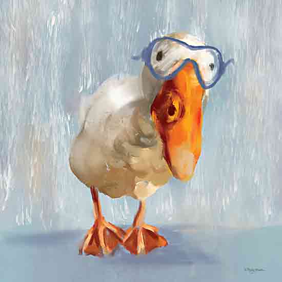 Molly Mattin MAT176 - MAT176 - Rainy Day Duck - 12x12 duck, humor, whimsical, funny, quirky, digital painting, animals from Penny Lane