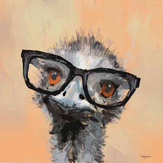 Molly Mattin MAT187 - MAT187 - Eccentric Emu - 12x12 ostrich, glasses, humor, quirky, funny, birds, expressive, whimsical from Penny Lane