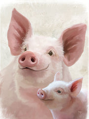 MOL2236 - Piglet and Mom    - 12x16