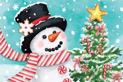 MOL2892 - Joyful Snowman - 18x12