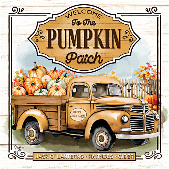 Mollie B. MOL2936 - MOL2936 - Welcome to the Pumpkin Patch - 12x12 pumpkins, vintage farm truck, fall harvest, jack-o-lanterns, hayrides, cider, autumn foliage, pumpkin patch, Happy Jack Farm from Penny Lane