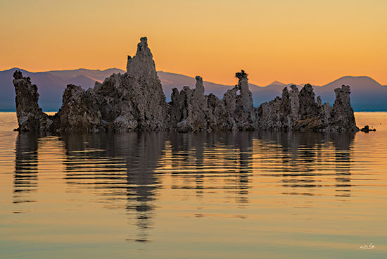 Martin Podt MPP1086 - MPP1086 - Mono Lake at Sunrise - 18x12 Mono Lake, tufa towers, sunset, orange sky, serene water, reflection, Sierra Nevada, geological formation, twilight, silhouette landscape from Penny Lane