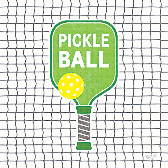 Lauren Rader RAD1448 - RAD1448 - Pickleball Netting - 12x12 pickleball paddle, net background, yellow ball, sports design, minimalist court, paddle graphic, bold text from Penny Lane