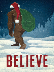 RAD1482 - Believe Bigfoot Santa - 12x16