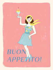 RN695 - Buon Appetito Italian Poster - 12x16