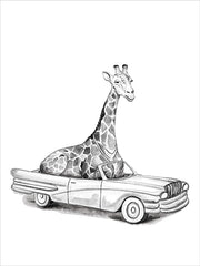 RN728 - Giraffe in a Car - 12x16