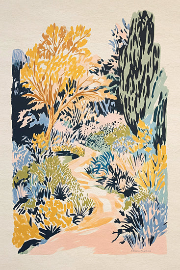 Svetlana Aleinikova SA132 - SA132 - The Painted Forest - 12x18 pastel landscape, garden path, stylized trees and plants, colorful brush strokes, nature inspired art, abstract garden from Penny Lane