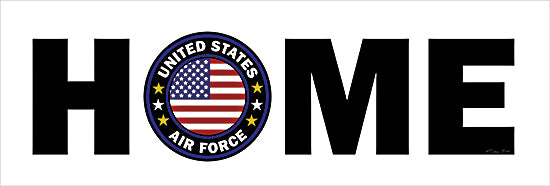 Susan Ball SB1417 - SB1417 - HOME - Air Force - 18x6 home typography, United States Air Force logo, bold design, American flag center, military pride from Penny Lane