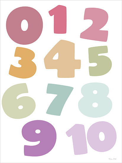 Susan Ball SB1548 - SB1548 - Numbers - 12x16 numbers 0-10, colorful digits, educational print, kids learning tool, number art, juvenile typography poster from Penny Lane