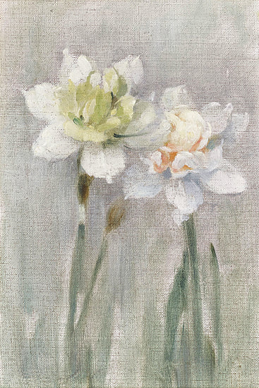Stellar Design Studio SDS1554 - SDS1554 - White Narcissi    - 12x18 soft pastel flowers, delicate daffodils, muted tones, impressionist floral painting, springtime blooms, minimal background from Penny Lane