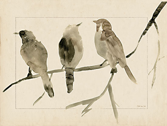 Stellar Design Studio SDS958 - SDS958 - Song Birds     - 16x12 watercolor birds, neutral tones, branch illustration, nature-inspired, serene composition from Penny Lane
