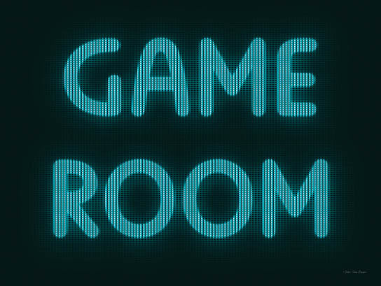 Seven Trees Design ST1170 - ST1170 - Game Room - 16x12 game room sign, neon grid effect, glowing typography, digital display, arcade theme, green teal text from Penny Lane