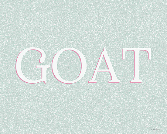 Yass Naffas Designs YND520 - YND520 - GOAT      - 16x12 GOAT, greatest of all time, mint background, elegant serif font, motivational term, pastel typography from Penny Lane