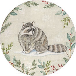 Deb Strain DS2176RP - DS2176RP - Woodland Animals Raccoon - 18x18  from Penny Lane