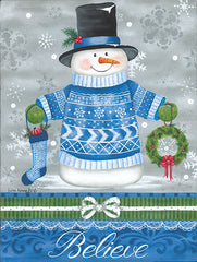 KEN1260 - Blue Sweater Snowman - 12x16