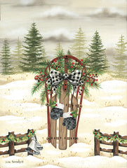 KEN1290 - Winter Sled & Mittens - 12x16