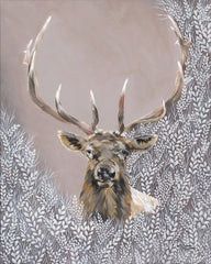 MN392 - Evander the Winter Elk    - 12x16