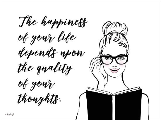 Martina Pavlova PAV115 - Quality Thoughts - 16x12 Quality Thoughts, Lady, Book, Smart, Educated, Happiness from Penny Lane