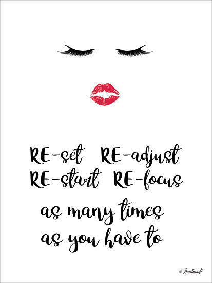 Martina Pavlova PAV119 - Restart - 12x16 Restart, Motivating, Lips, Eyelashes, Signs from Penny Lane