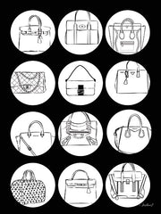 PAV182 - Black Handbags Treasures - 12x16