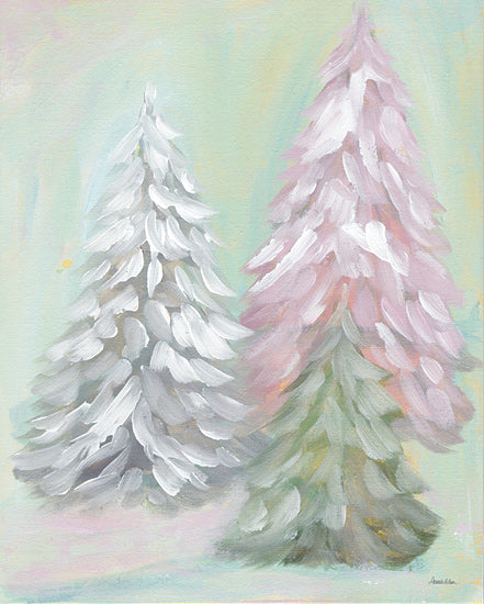 Amanda Hilburn AH212 - AH212 - Candy Land Christmas Trees - 12x16 Christmas, Holidays, Trees, Christmas Trees, Brush Strokes, Candy Land Christmas Trees from Penny Lane