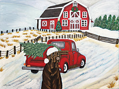 AJ177 - Farm Dog at Christmas - 16x12