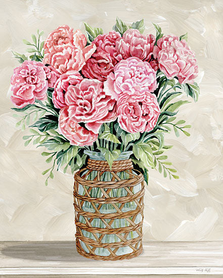 Cindy Jacobs CIN4320 - CIN4320 - Pink Peonies for You - 12x16 Flowers, Pink Flowers, Greenery, Vase, Rope, Bohemian, Bouquet from Penny Lane