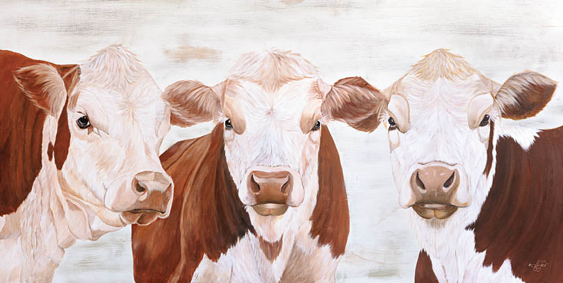 Diane Fifer DF151 - DF151 - The Herefords - 18x9 Still Life, Cows, Herefords, Farm Animals, Protrait from Penny Lane