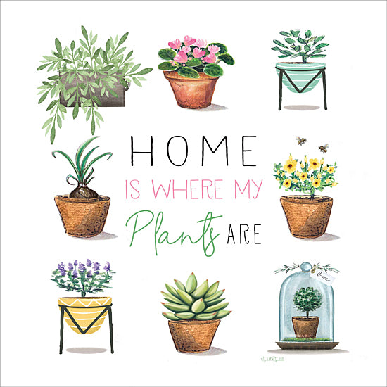 Elizabeth Tyndall ET286 - ET286 - Home is Where my Plants Are - 12x12 Flowers, Plants, Potted Plants, Greenery, Bulbs, Terracotta Pots, Plant Stands, Home is Where My Plants Are, Typography, Signs, Textual Art from Penny Lane