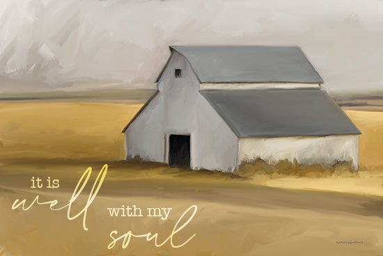 Kamdon Kreations KAM997 - KAM997 - It is Well with My Soul - 18x12 Farm, Barn, White Barn, Religious, It is Well With My Soul, Typography, Signs, Textual Art, Fields, Fall, Landscape from Penny Lane