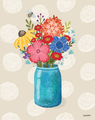 LAR641 - Rainbow Blooms in Blue Vase - 12x16