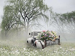 LD3402 - Vintage Flower Truck   - 16x12