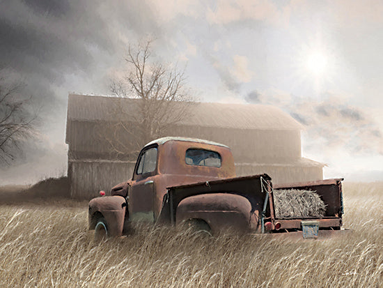 Lori Deiter LD3493 - LD3493 - Wasted Days - 16x12 Photography, Farm, Barn, Truck, Rusty Truck, Hay, Hay Fields, Haze, Nature from Penny Lane