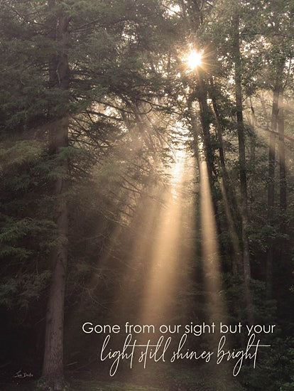 Lori Deiter LD3568 - LD3568 - Gone From Our Sight - 12x16 Photography, Bereavement, Trees, Sunlight, Gone From Our Sight but Your Light Still Shines Bright, Typography, Signs, Textual Art from Penny Lane