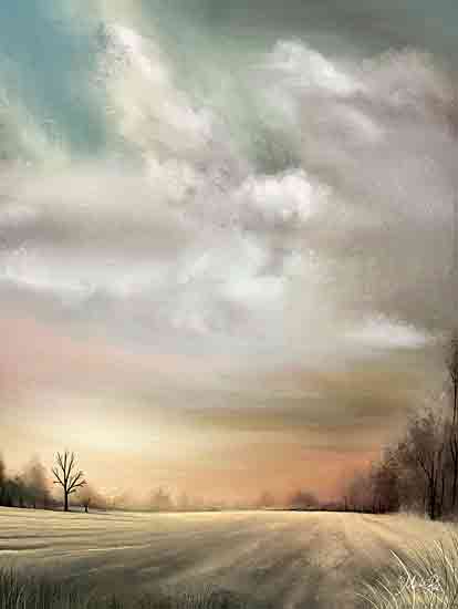 Marla Rae MAZ5935 - MAZ5935 - Clouds at Sunset - 12x16 Landscape, Fields, Trees, Sky, Clouds, Sunset from Penny Lane