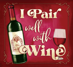 MOL2827 - I Pair Well with Wine - 12x12