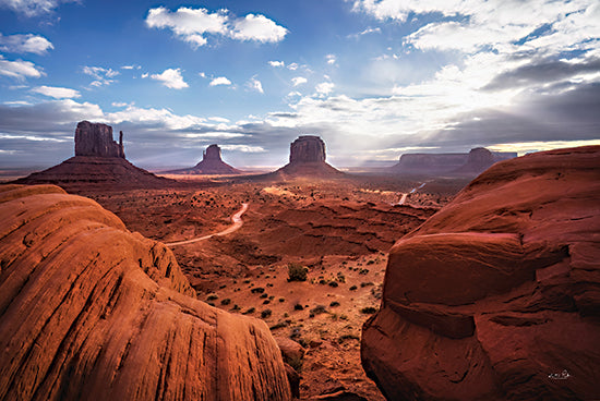 Martin Podt MPP1013 - MPP1013 - Stunning Monument Valley - 18x12 Photography, Landscape, Monument Valley, Colorado, Rock Formations, National Park, Sky, Clouds from Penny Lane